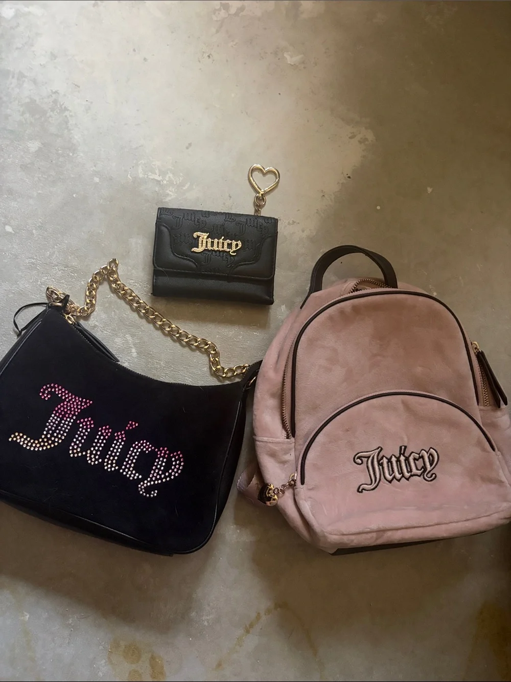 Juicy Couture Blush Pink Suede Mini Backpack